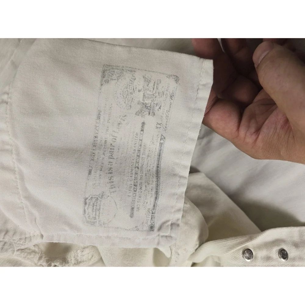 Levis 501 Jeans Mens 34x30 White Regular Straight Button Fly Denim Casual Pants